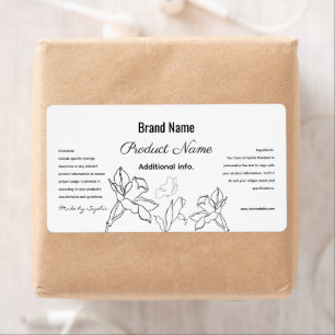 Elegant Black And White Minimal Product Label