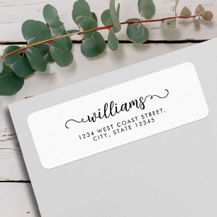 Elegant Black and White Minimalist Script Name