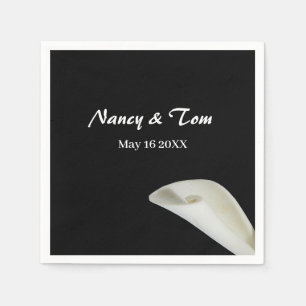 Elegant Black and White Minimalist Seashell Beach Napkin