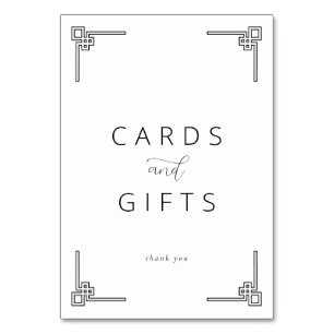 Elegant Black and White Minimalist Thank You Card