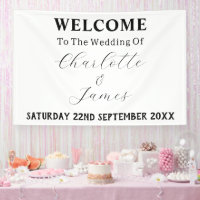 Elegant Black And White Minimalist Wedding Welcome