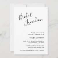 Elegant Black and White Modern Bridal Shower