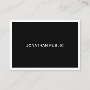 Elegant Black And White Modern Simple Professional Business Card