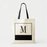 Elegant Black and White Monogram Bag<br><div class="desc">If you're looking for a bridesmaid bag or a unique personalised bridesmaids gift idea, these elegant little black and white bags are the answer! The bag is available in all different sizes, and come in a white background with a large black colour block on the bottom. Each bag can be...</div>