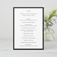 Elegant Black and White Monogram Modern Wedding