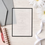 Elegant Black and White Monogram Modern Wedding Vellum Invitations<br><div class="desc">Modern wedding invitations featuring a clean design with serif and script fonts.</div>