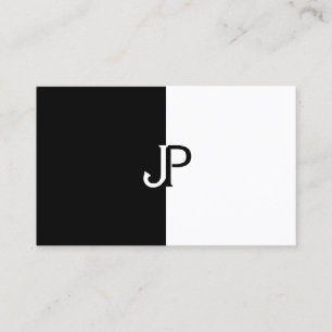 Elegant Black And White Monogram Template Modern Business Card