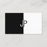 Elegant Black And White Monogram Template Modern