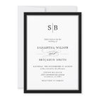 Elegant Black And White Monogram Wedding
