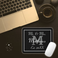 Elegant Black and White Monogrammed Wedding
