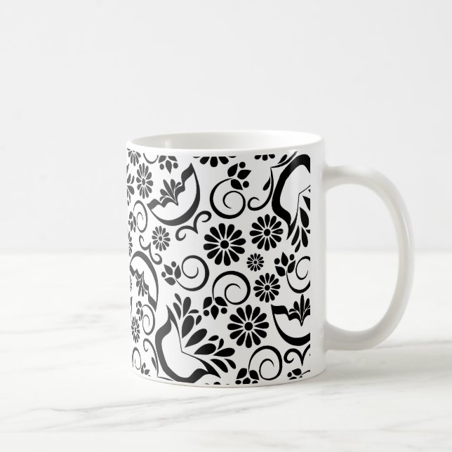 Elegant black and white Mug (Right)