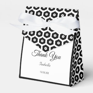 Elegant Black and White Party Favour Box