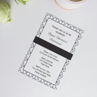 Elegant Black and White Party Invitation