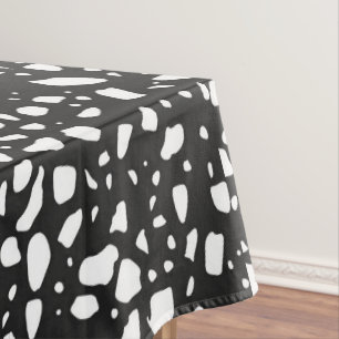 Elegant Black and White Pattern   Modern Tablecloth