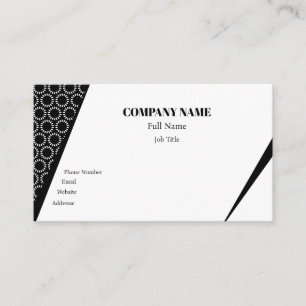 Elegant Black and White Petal Mandala Pattern Business Card