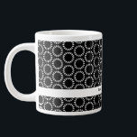 Elegant Black and White Petal Mandala Pattern Large Coffee Mug<br><div class="desc">A modern black and white geometric pattern featuring symmetrical petal shapes arranged in a mandala-inspired design. This clean and elegant artwork creates a bold decorative look perfect for stylish accessories,  stationery,  and contemporary home décor.</div>