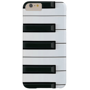 Elegant Black and White Piano Keys Pattern Barely There iPhone 6 Plus Case
