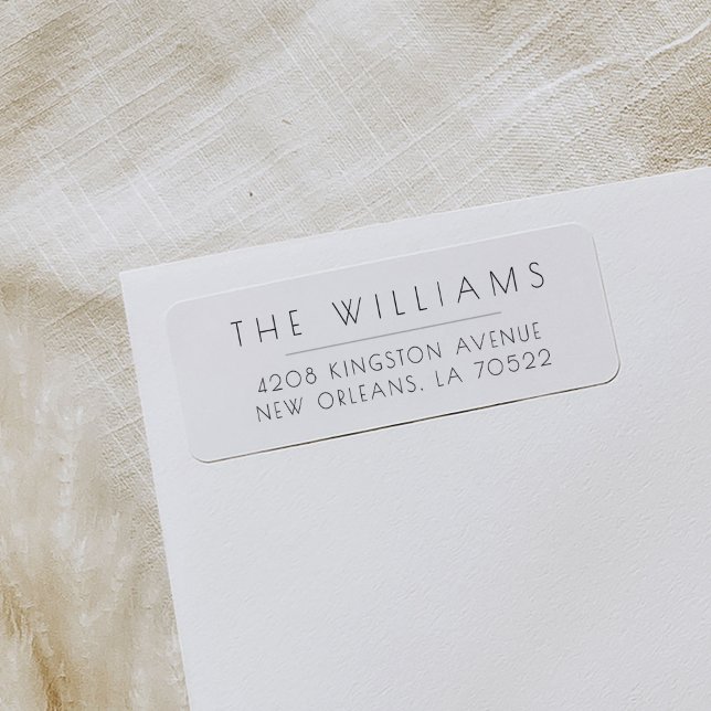 Elegant Black and White Return Address Labels (Elegant modern minimal return address labels.)