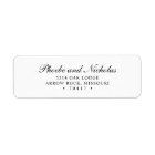 Elegant Black and White Return Address Wedding