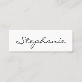 Elegant Black and White Script Font Profile Card