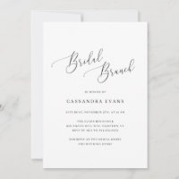 Elegant Black and White Simple Bridal Brunch