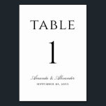 Elegant black and white simple minimalist wedding table number<br><div class="desc">Elegant black and white simple wedding table number. Suitable for birthday,  anniversary and any other party. Please contact me if you need additional items.</div>