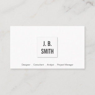 Elegant Black and White Square Embossed Effect Business Card