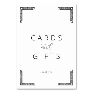 Elegant Black and White Thank You Card