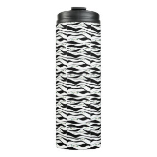 Elegant Black and White Thermal Tumbler