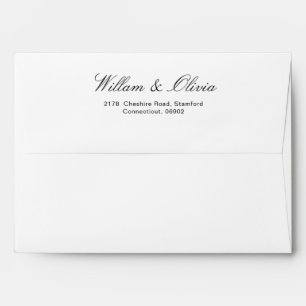 Elegant Black and White Wedding Envelope