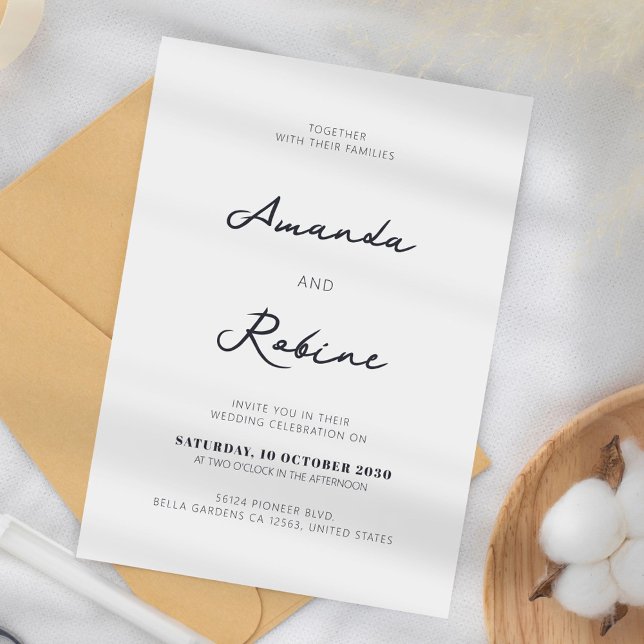 Elegant Black and White Wedding Invitation (Creator Uploaded)