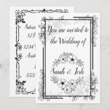 Elegant Black and White Wedding