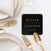 Elegant Black and White Wedding Monogram