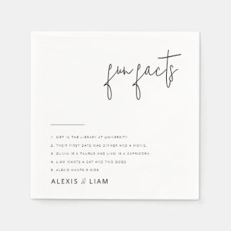 Elegant Black and White Wedding Napkins