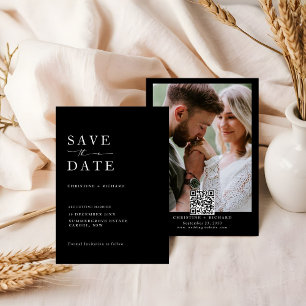 Elegant Black and white Wedding Save the Date 