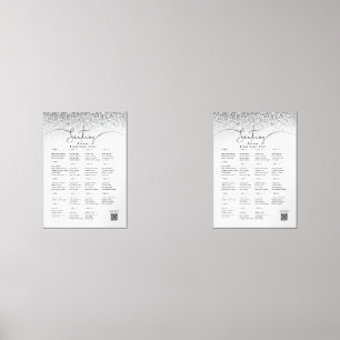 Elegant Black and White Wedding Seating Char