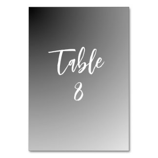 Elegant Black And White Wedding Table Number