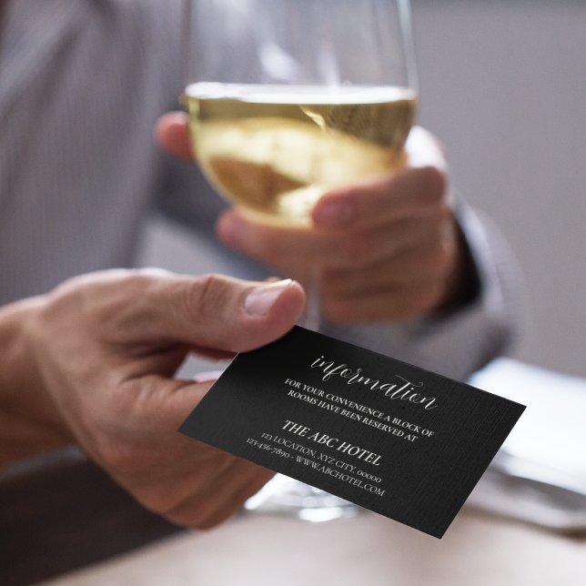 Elegant Black and White Wedding Theme Enclosure Card (Give some more detailed informations to your guests using this stunning Card)