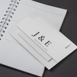 Elegant Black and White Wedding Theme Invitation Belly Band