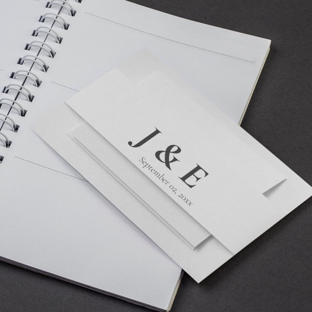 Elegant Black and White Wedding Theme Invitation Belly Band (Customize your wedding envelope liner in such a way that amaze your guests)