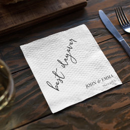 Elegant Black and White Wedding Theme Napkin