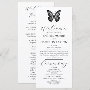Elegant Black and White with Butterfly Program