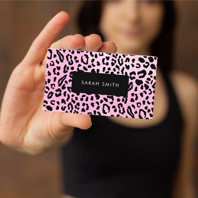 Elegant Black Animal Print Professional Business Card (Creator Uploaded)