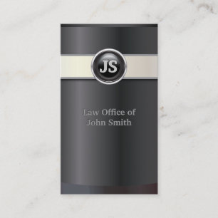 Elegant Black Attorney & Counsellor Business Card
