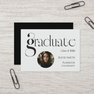 Elegant black bold typography business card