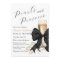 Elegant Black Bow Pearls Bridal Shower Invitation