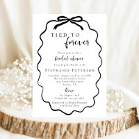Elegant Black Bow Tied to Forever Bridal Shower