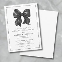Elegant Black Bow Wedding