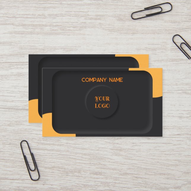 Elegant black business card (Front/Back In Situ)