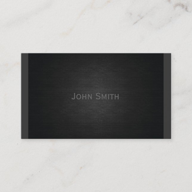 Elegant Black Business Card (Front)